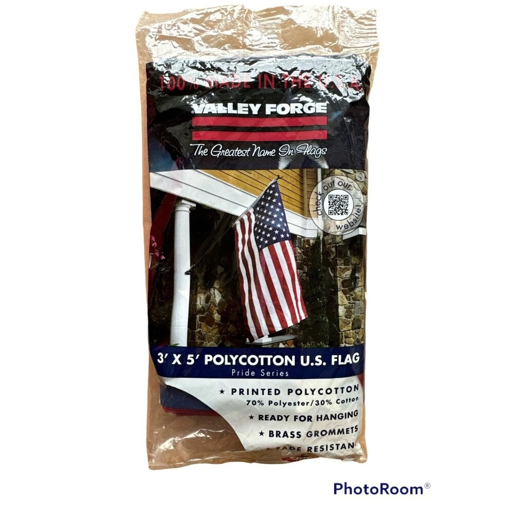 NEW VALLEY FORGE USS-1 USA MADE 3' X 5' AMERICAN UNITED STATES FLAG 6234736